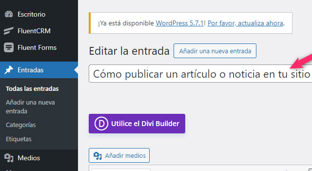Titulo Entrada WP