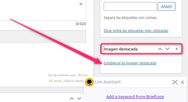 Agregar Imagen Destacada WP