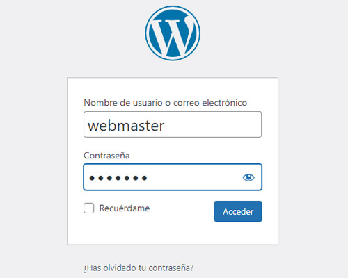 Iniciar Sesion WordPress