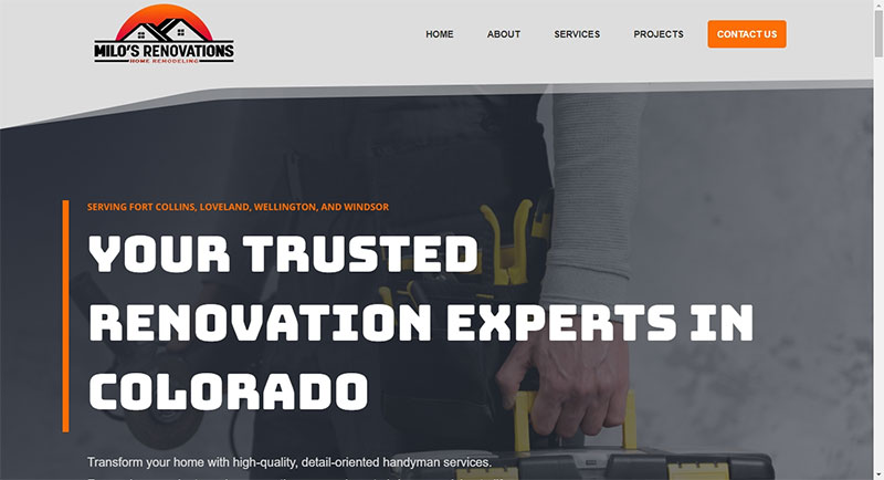 Desarrollo de sitio web para empresa de remodelaciones en Colorado, EEUU.