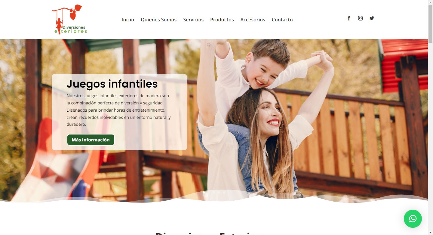 Creación de sitio web para empresa de venta de muebles de exterior